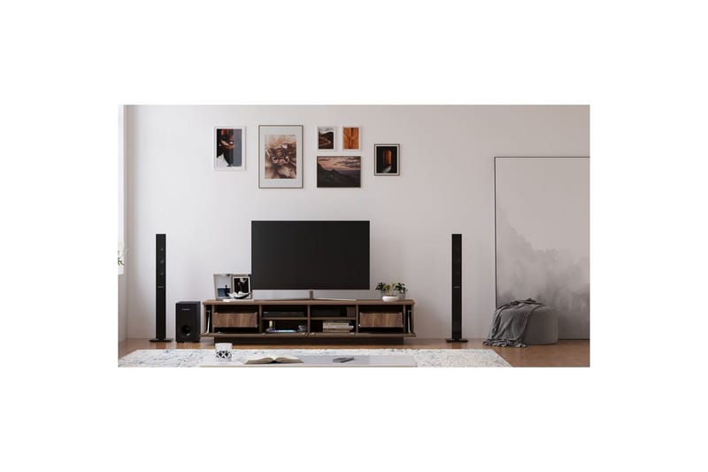 Malric TV-benk 180 cm i Eik - Brun - Møbler - Mediamøbel & tv møbel - TV-benk & mediabenk