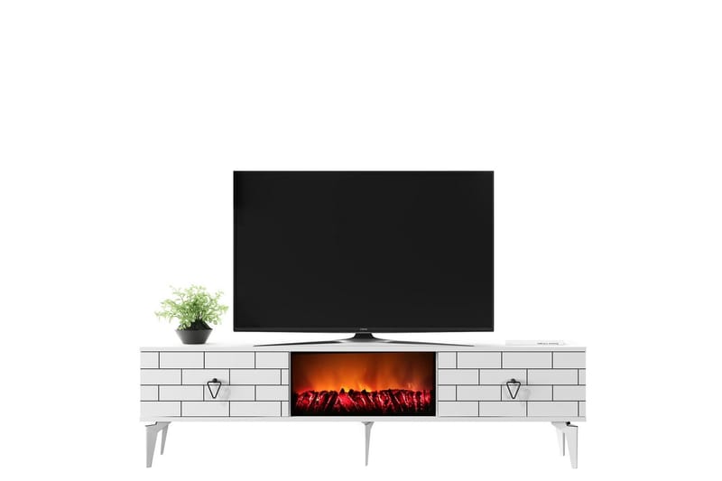 Mangla TV-benk 150 cm - Hvit - TV-benk & mediabenk