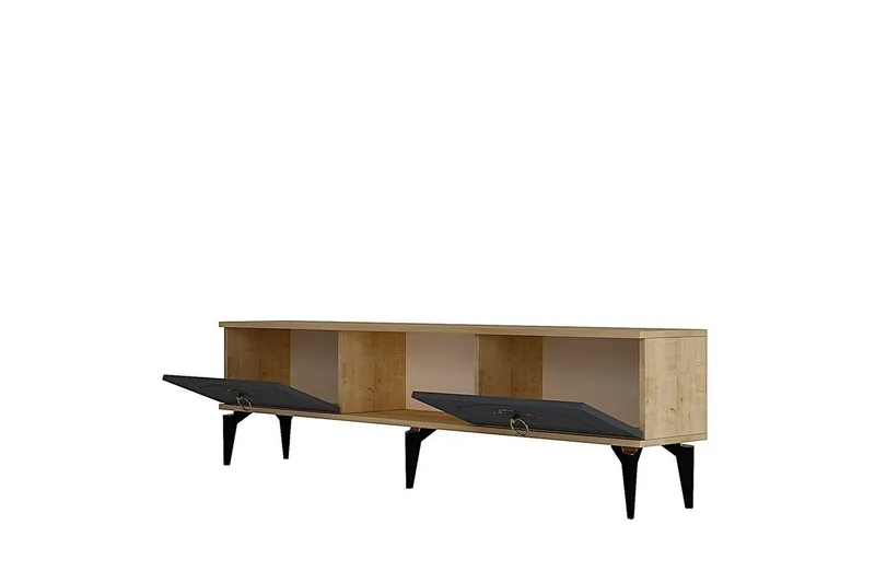 Maren TV-benk 150 cm - Eik/Antrasitt - Møbler - Mediamøbel & tv møbel - TV-benk & mediabenk