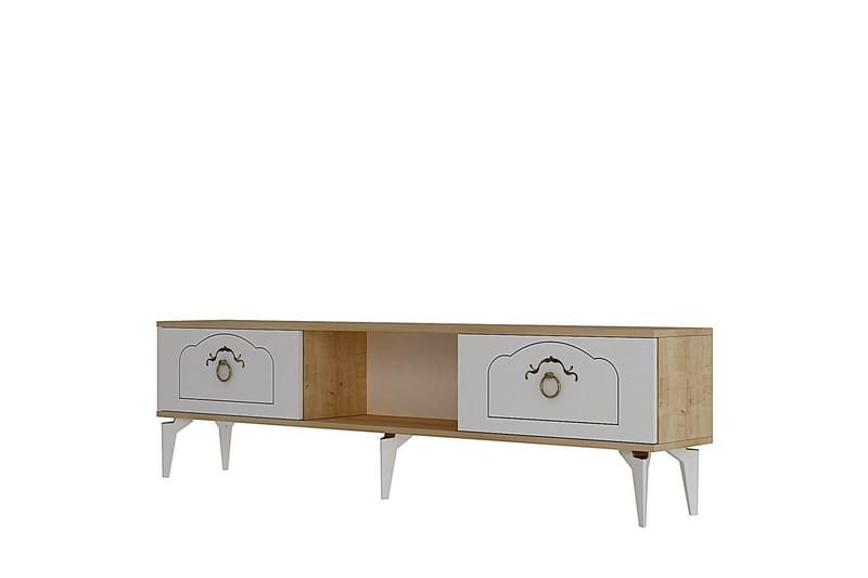 Maren TV-benk 150 cm - Eik/Hvit - Møbler - Mediamøbel & tv møbel - TV-benk & mediabenk