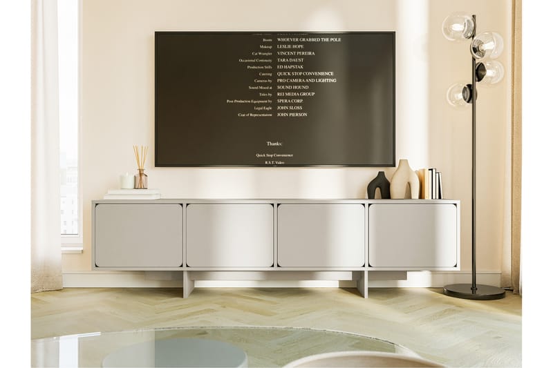 Marinport TV-benk 200 cm - Beige - Møbler - Mediamøbel & tv møbel - TV-benk & mediabenk
