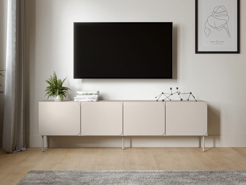 Marros TV-benk 200 cm - Beige - Møbler - Mediamøbel & tv møbel - TV-skap