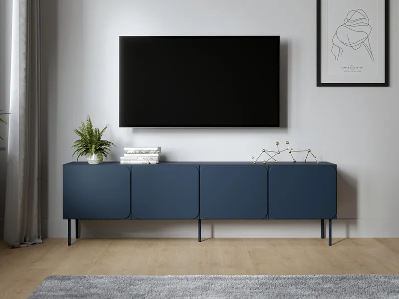 Marros TV-benk 200 cm - Blå - Møbler - Mediamøbel & tv møbel - TV-skap