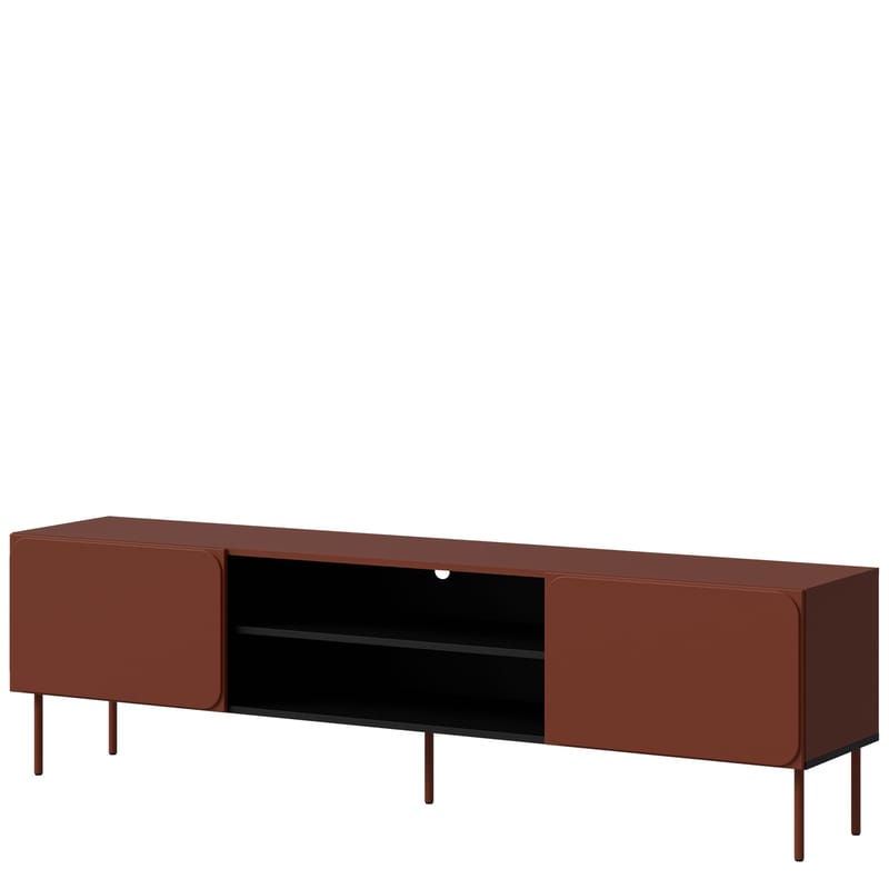Marros TV-benk 200 cm med Hyller, Toskansk rød