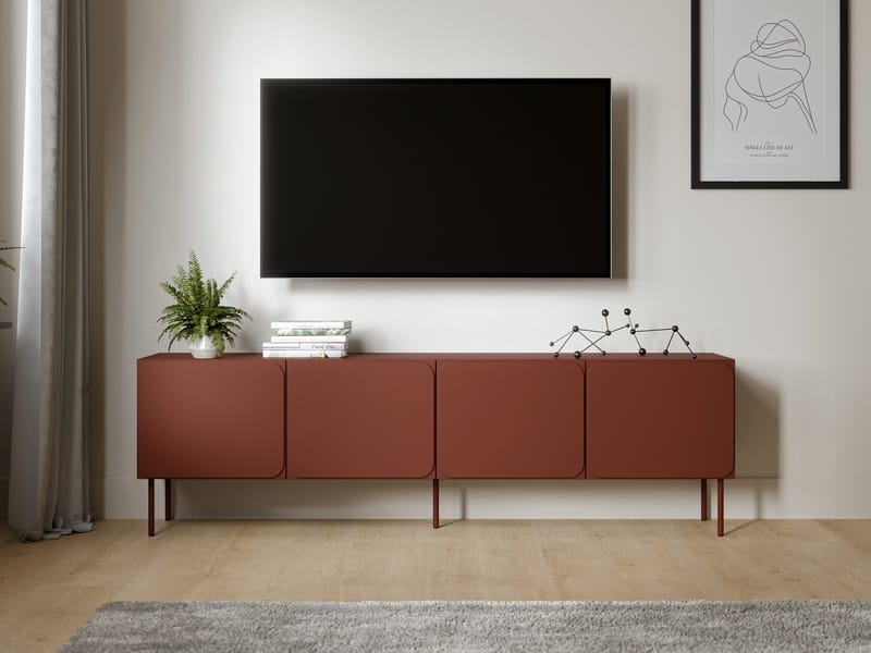 Marros TV-benk 200 cm - Toskansk rød - Møbler - Mediamøbel & tv møbel - TV-skap