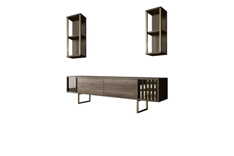 Masatomo TV-benk 180 cm, Valnøtt/Svart