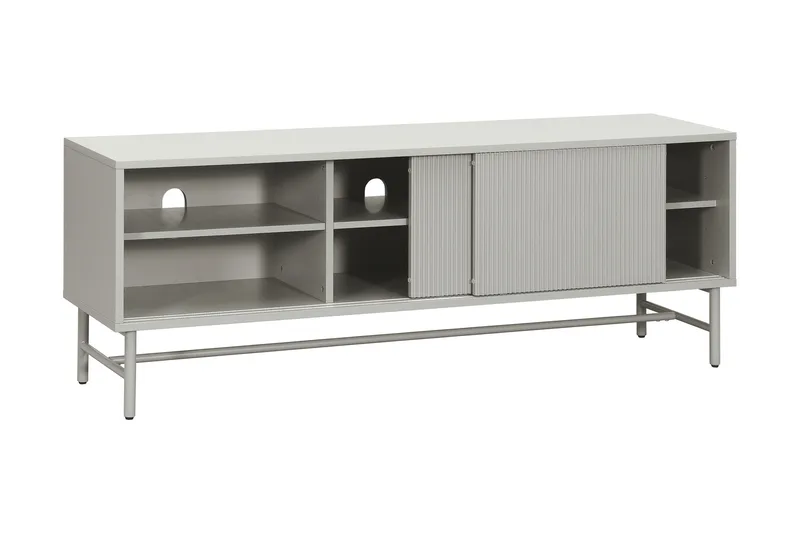 Matterhorn Smal TV-benk med oppbevaring 40 cm dyb 157 cm bred 58 cm høy - Beige - Møbler - Mediamøbel & tv møbel - TV-benk & mediabenk