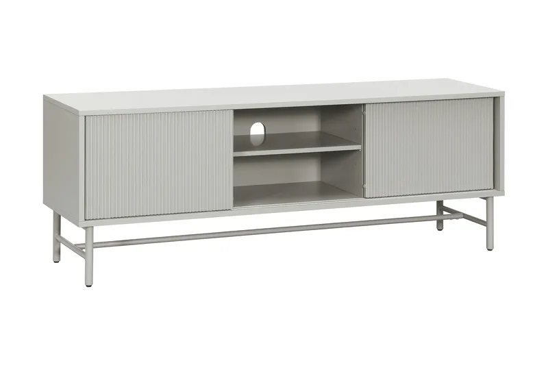 Matterhorn Smal TV-benk med oppbevaring 40 cm dyb 157 cm bred 58 cm høy - Beige - Møbler - Mediamøbel & tv møbel - TV-benk & mediabenk