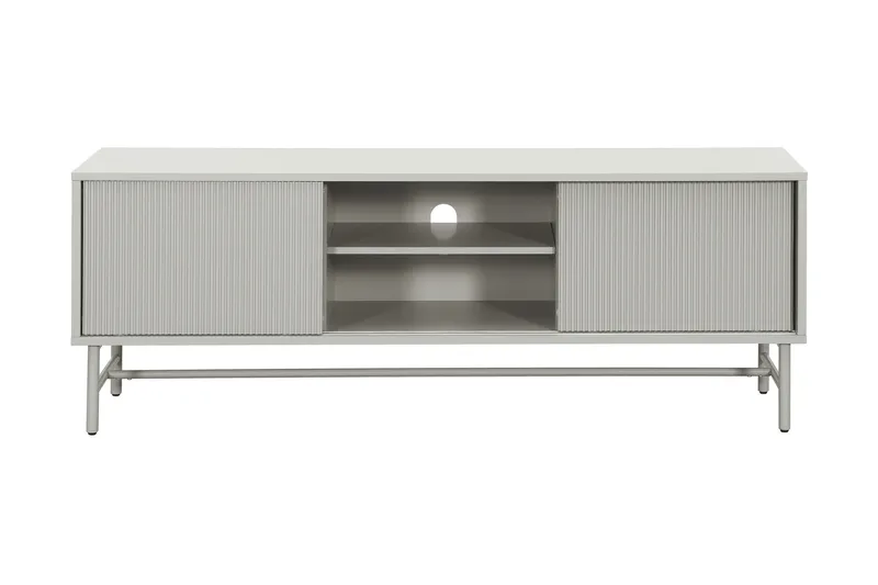 Matterhorn Smal TV-benk med oppbevaring 40 cm dyb 157 cm bred 58 cm høy - Beige - Møbler - Mediamøbel & tv møbel - TV-benk & mediabenk