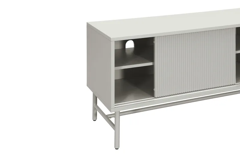 Matterhorn Smal TV-benk med oppbevaring 40 cm dyb 157 cm bred 58 cm høy - Beige - Møbler - Mediamøbel & tv møbel - TV-benk & mediabenk