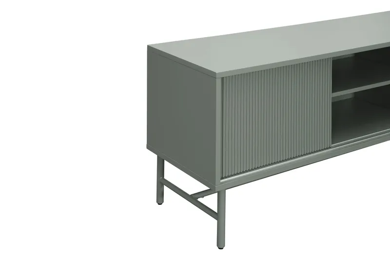 Matterhorn Smal TV-benk med oppbevaring 40 cm dyb 157 cm bred 58 cm høy - Grønn - Møbler - Mediamøbel & tv møbel - TV-benk & mediabenk