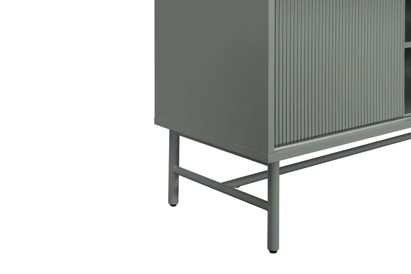 Matterhorn Smal TV-benk med oppbevaring 40 cm dyb 157 cm bred 58 cm høy - Grønn - Møbler - Mediamøbel & tv møbel - TV-benk & mediabenk