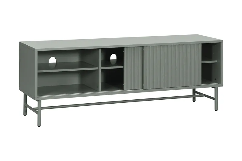 Matterhorn Smal TV-benk med oppbevaring 40 cm dyb 157 cm bred 58 cm høy - Grønn - Møbler - Mediamøbel & tv møbel - TV-benk & mediabenk