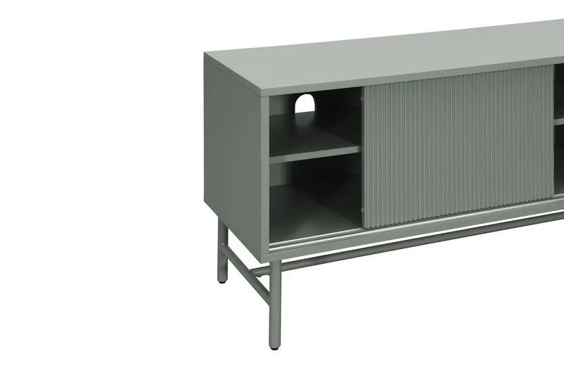 Matterhorn Smal TV-benk med oppbevaring 40 cm dyb 157 cm bred 58 cm høy - Grønn - Møbler - Mediamøbel & tv møbel - TV-benk & mediabenk