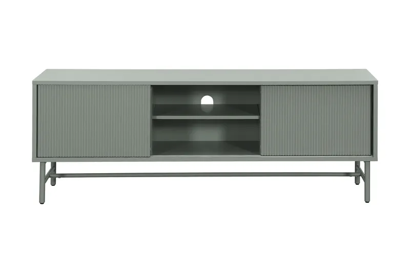 Matterhorn Smal TV-benk med oppbevaring 40 cm dyb 157 cm bred 58 cm høy - Grønn - Møbler - Mediamøbel & tv møbel - TV-benk & mediabenk