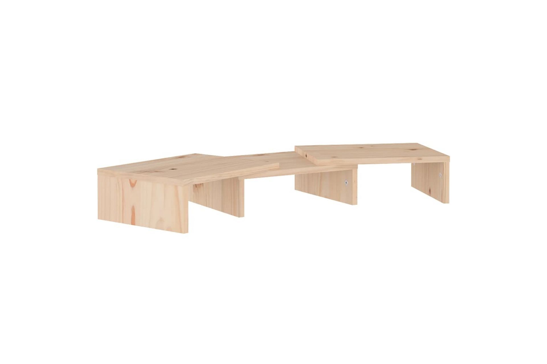 beBasic Monitorstativ 60x24x10,5 cm heltre furu - Brun - Møbler - Mediamøbel & tv møbel - Mediestativ & veggfeste