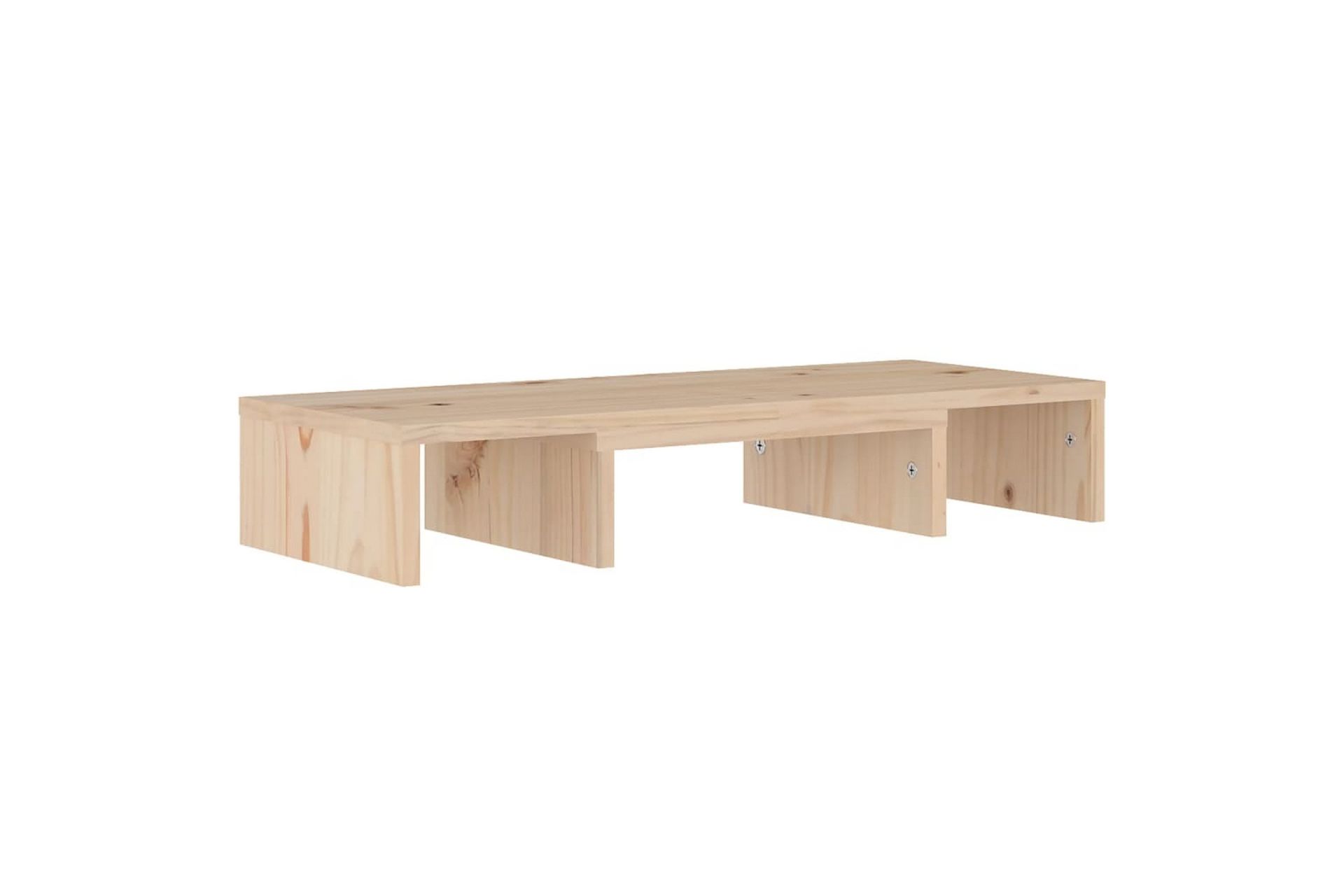 beBasic Monitorstativ 60x24x10,5 cm heltre furu - Brun - Møbler - Mediamøbel & tv møbel - Mediestativ & veggfeste