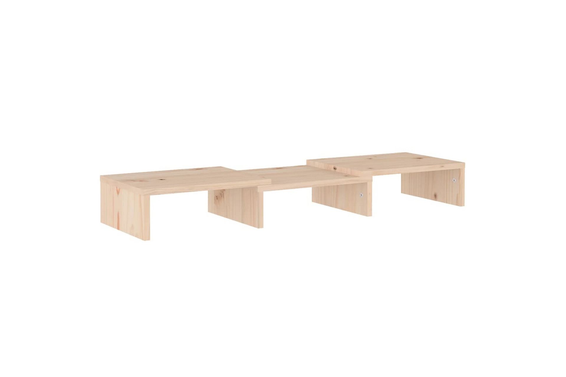 beBasic Monitorstativ 60x24x10,5 cm heltre furu - Brun - Møbler - Mediamøbel & tv møbel - Mediestativ & veggfeste