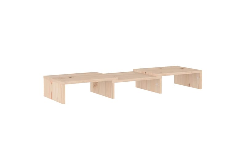 beBasic Monitorstativ 60x24x10,5 cm heltre furu - Brun - Møbler - Mediamøbel & tv møbel - Mediestativ & veggfeste