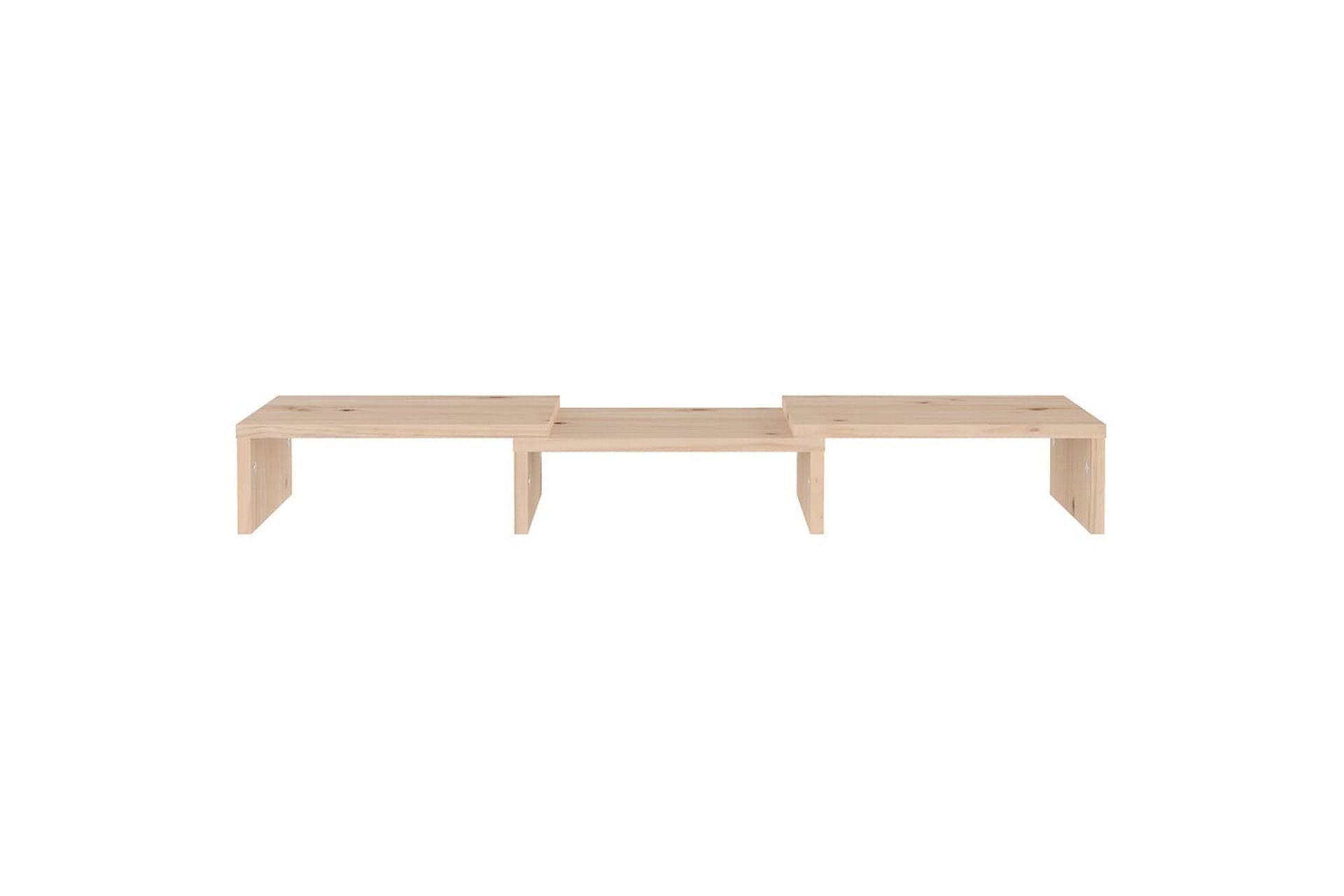 beBasic Monitorstativ 60x24x10,5 cm heltre furu - Brun - Møbler - Mediamøbel & tv møbel - Mediestativ & veggfeste