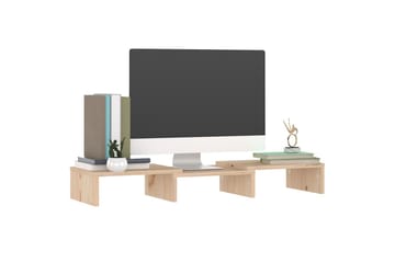 beBasic Monitorstativ 60x24x10,5 cm heltre furu - Brun - Møbler - Mediamøbel & tv møbel - Mediestativ & veggfeste
