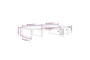 beBasic Monitorstativ 60x24x10,5 cm heltre furu - Brun - Møbler - Mediamøbel & tv møbel - Mediestativ & veggfeste