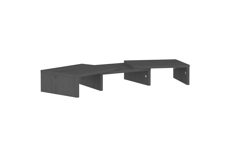 beBasic Monitorstativ grå 60x24x10,5 cm heltre furu - GrÃ¥ - Møbler - Mediamøbel & tv møbel - Mediestativ & veggfeste