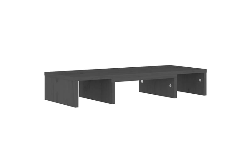 beBasic Monitorstativ grå 60x24x10,5 cm heltre furu - GrÃ¥ - Møbler - Mediamøbel & tv møbel - Mediestativ & veggfeste
