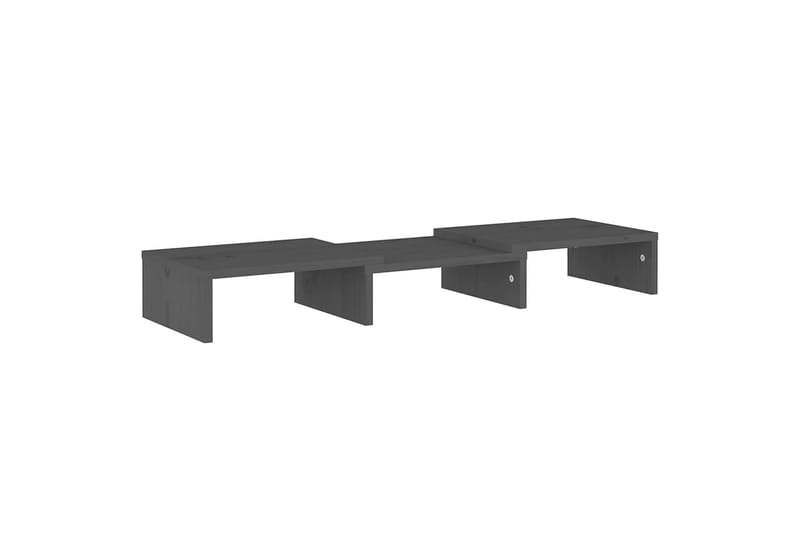 beBasic Monitorstativ grå 60x24x10,5 cm heltre furu - GrÃ¥ - Møbler - Mediamøbel & tv møbel - Mediestativ & veggfeste