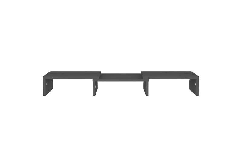beBasic Monitorstativ grå 60x24x10,5 cm heltre furu - GrÃ¥ - Møbler - Mediamøbel & tv møbel - Mediestativ & veggfeste