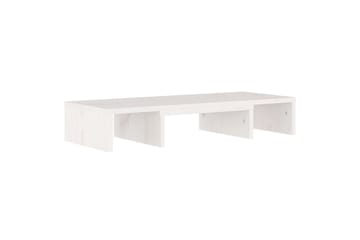 beBasic Monitorstativ hvit 60x24x10,5 cm heltre furu - Hvit - Møbler - Mediamøbel & tv møbel - Mediestativ & veggfeste