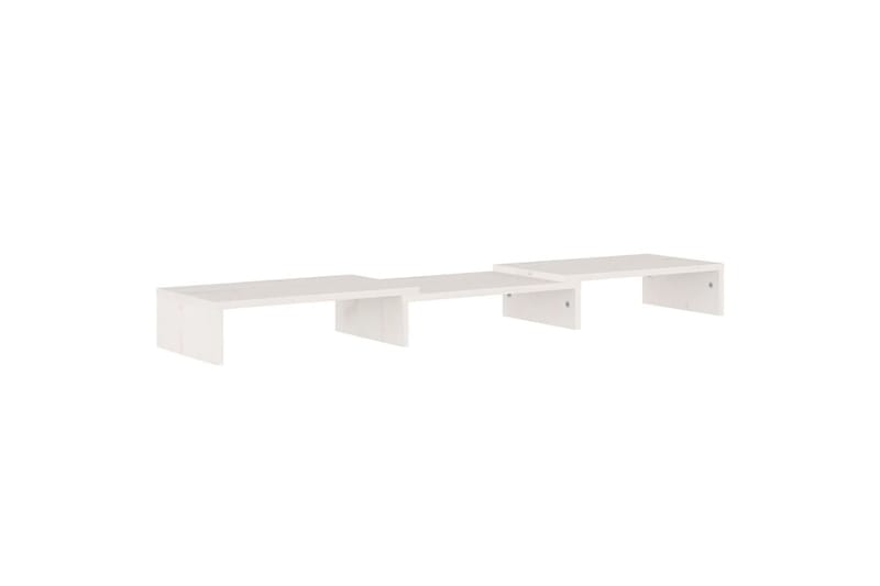 beBasic Monitorstativ hvit 80x24x10,5 cm heltre furu - Hvit - Møbler - Mediamøbel & tv møbel - Mediestativ & veggfeste