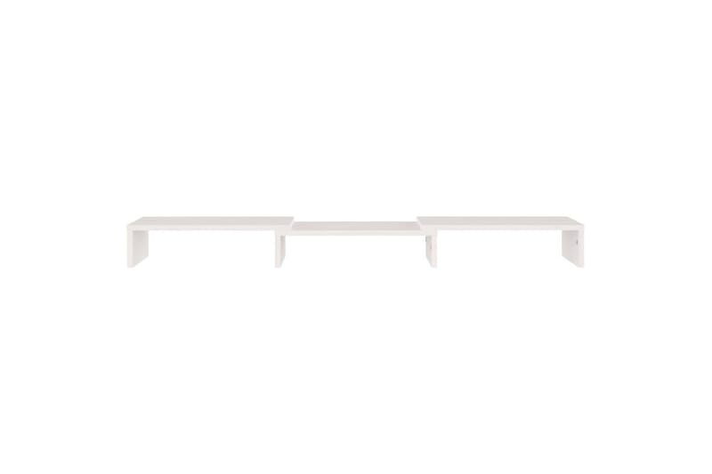 beBasic Monitorstativ hvit 80x24x10,5 cm heltre furu - Hvit - Møbler - Mediamøbel & tv møbel - Mediestativ & veggfeste