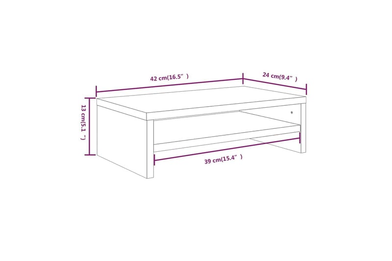 beBasic Skjermstativ grå sonoma 42x24x13 cm konstruert tre - GrÃ¥ - Møbler - Mediamøbel & tv møbel - Mediestativ & veggfeste