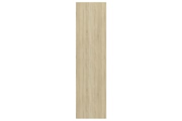 Vegghengt TV-benk sonoma eik og hvit 37x37x142,5cm sponplate - Beige - Møbler - Mediamøbel & tv møbel - Mediestativ & veggfeste