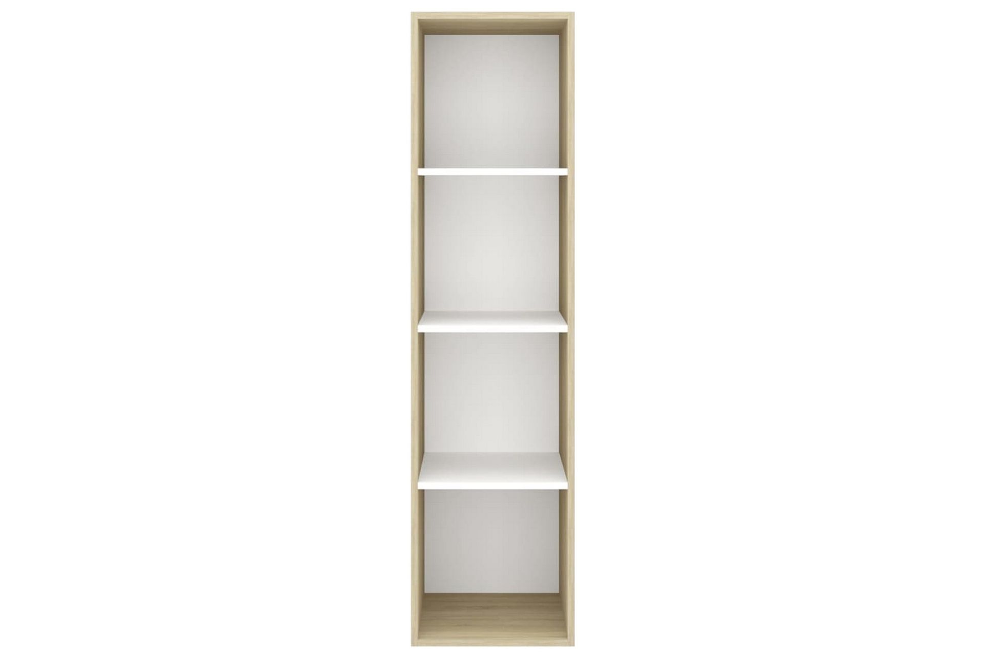 Vegghengt TV-benk sonoma eik og hvit 37x37x142,5cm sponplate - Beige - Møbler - Mediamøbel & tv møbel - Mediestativ & veggfeste
