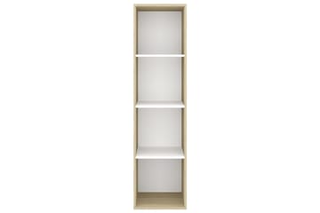 Vegghengt TV-benk sonoma eik og hvit 37x37x142,5cm sponplate - Beige - Møbler - Mediamøbel & tv møbel - Mediestativ & veggfeste