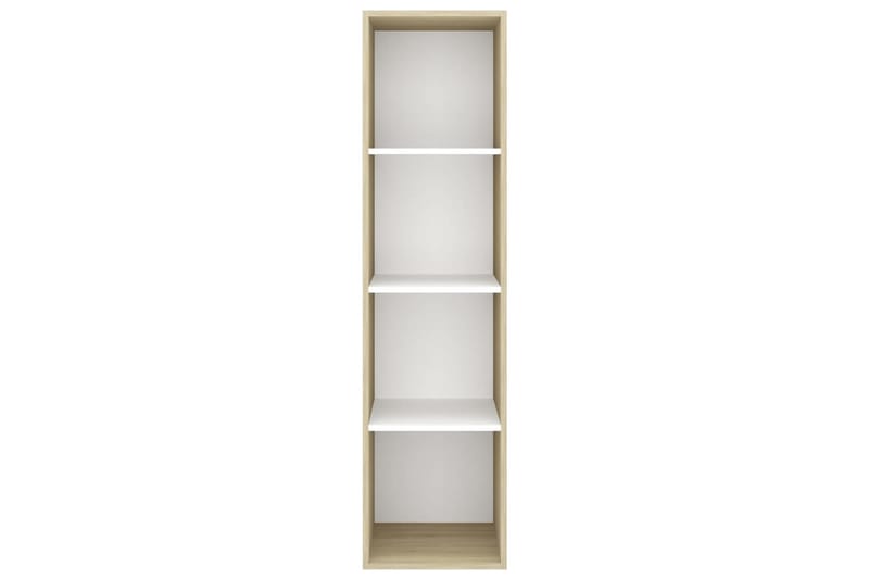 Vegghengt TV-benk sonoma eik og hvit 37x37x142,5cm sponplate - Beige - Møbler - Mediamøbel & tv møbel - Mediestativ & veggfeste