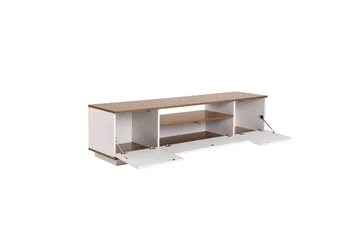 Meni TV-benk 180 cm - Hvit/Brun - Møbler - Mediamøbel & tv møbel - TV-benk & mediabenk