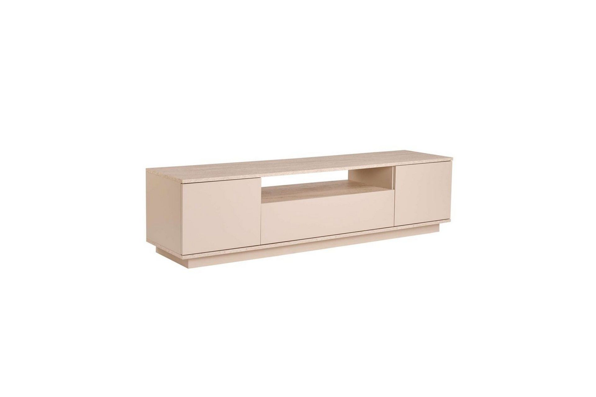 Meni TV-benk 180 cm - Mørk brun/Taupe