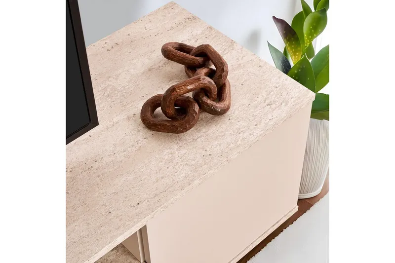 Meni TV-benk 180 cm - Mørk brun/Taupe - Møbler - Mediamøbel & tv møbel - TV-benk & mediabenk