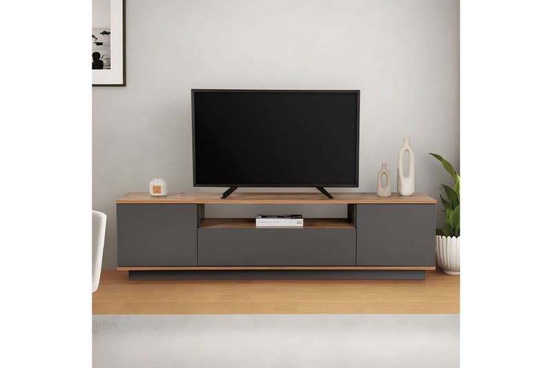 Meni TV-benk 180 cm - Natur/Antrasitt - Møbler - Mediamøbel & tv møbel - TV-benk & mediabenk