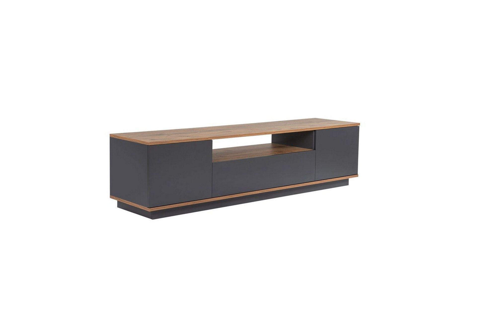 Meni TV-benk 180 cm - Natur/Antrasitt
