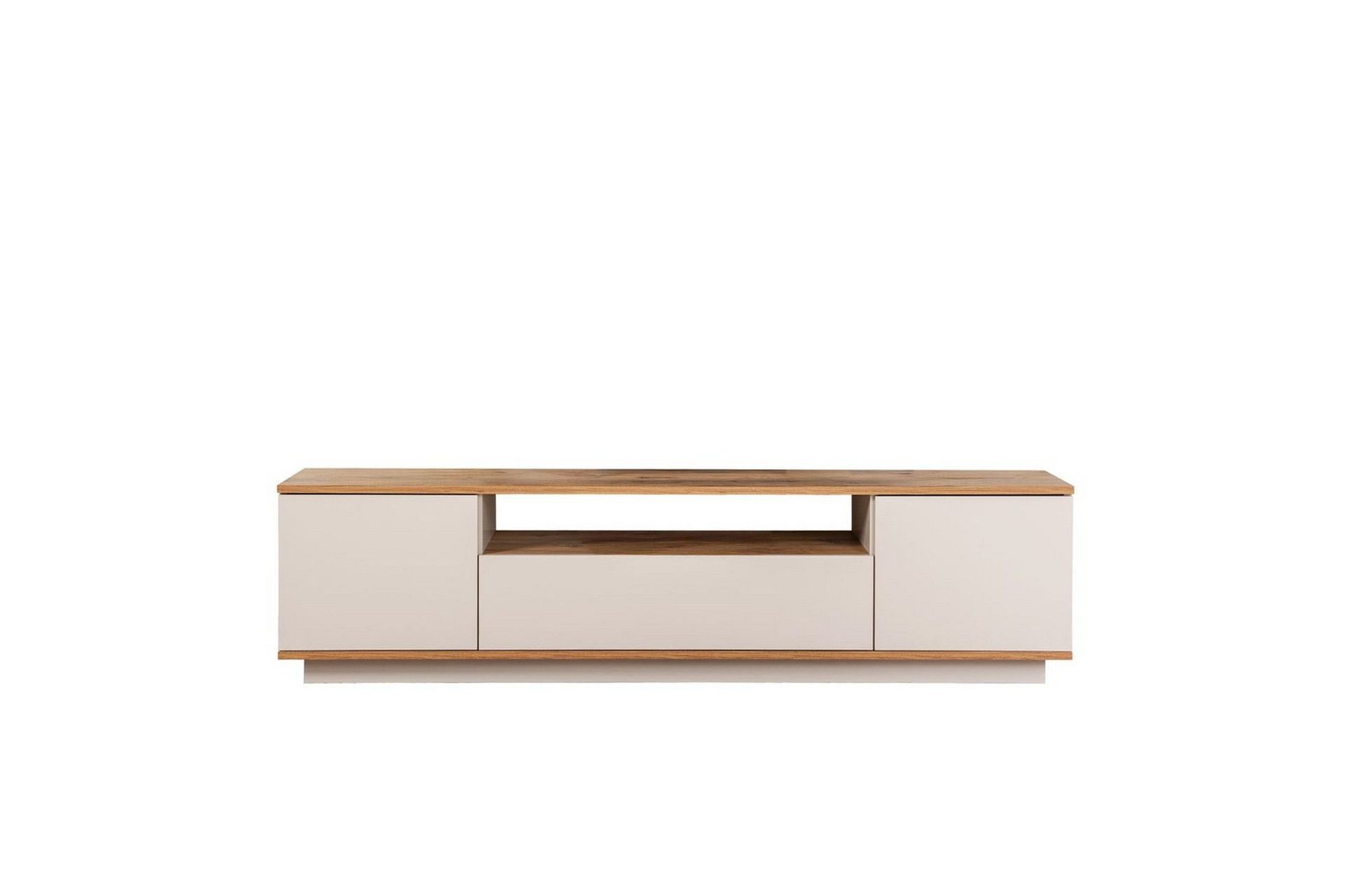 Meni TV-benk 180 cm - Natur/Gul