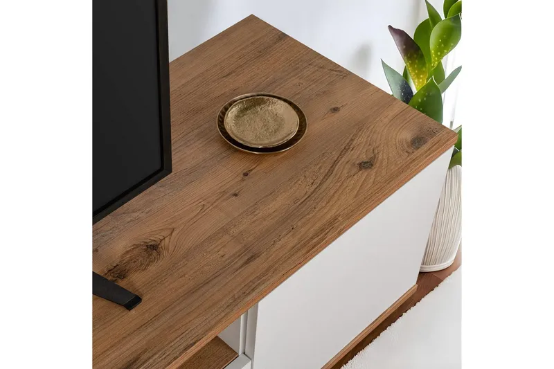 Meni TV-benk 180 cm - Natur/Hvit - Møbler - Mediamøbel & tv møbel - TV-benk & mediabenk