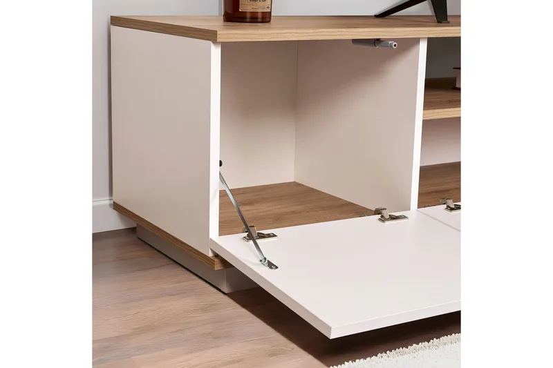 Meni TV-benk 180 cm - Natur/Hvit - Møbler - Mediamøbel & tv møbel - TV-benk & mediabenk