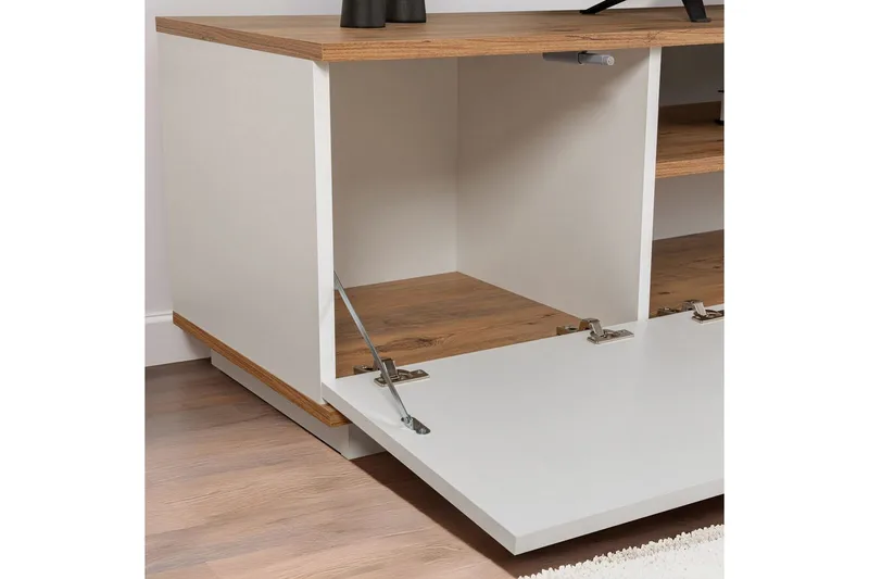 Meni TV-benk 180 cm - Natur/Hvit - Møbler - Mediamøbel & tv møbel - TV-benk & mediabenk