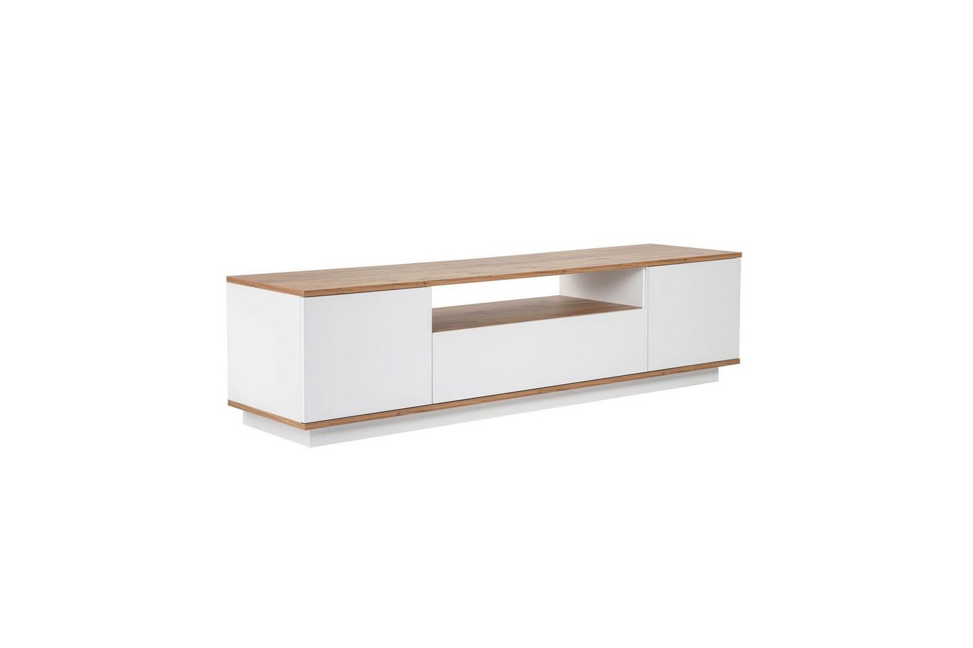 Meni TV-benk 180 cm - Natur/Hvit