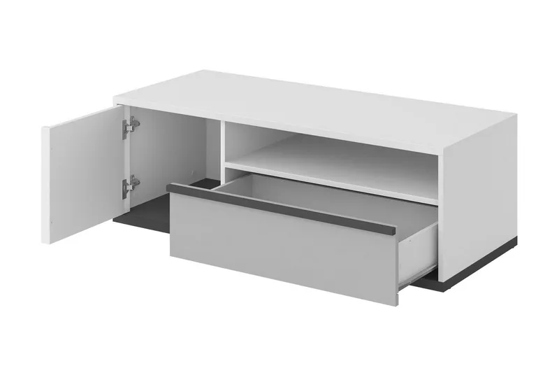 Metropolitan Tv-Benk 120x50 cm - Hvit/Lysegrå/Sort - Møbler - Mediamøbel & tv møbel - TV-benk & mediabenk