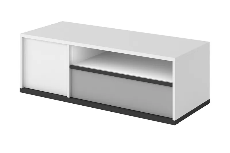 Metropolitan Tv-Benk 120x50 cm, Hvit/Lysegrå/Sort